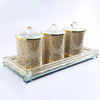 Gold Canister with Tray