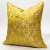 Yellow Pattern Stripe Luxury Square jacquard Cushion Cover