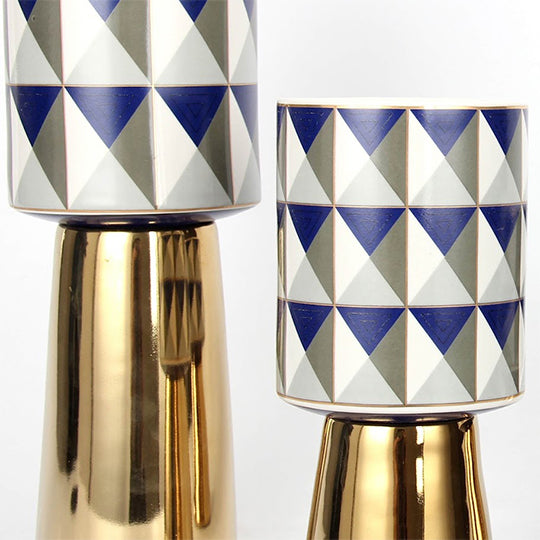 Modern Blue, White gold Ceramic round sets