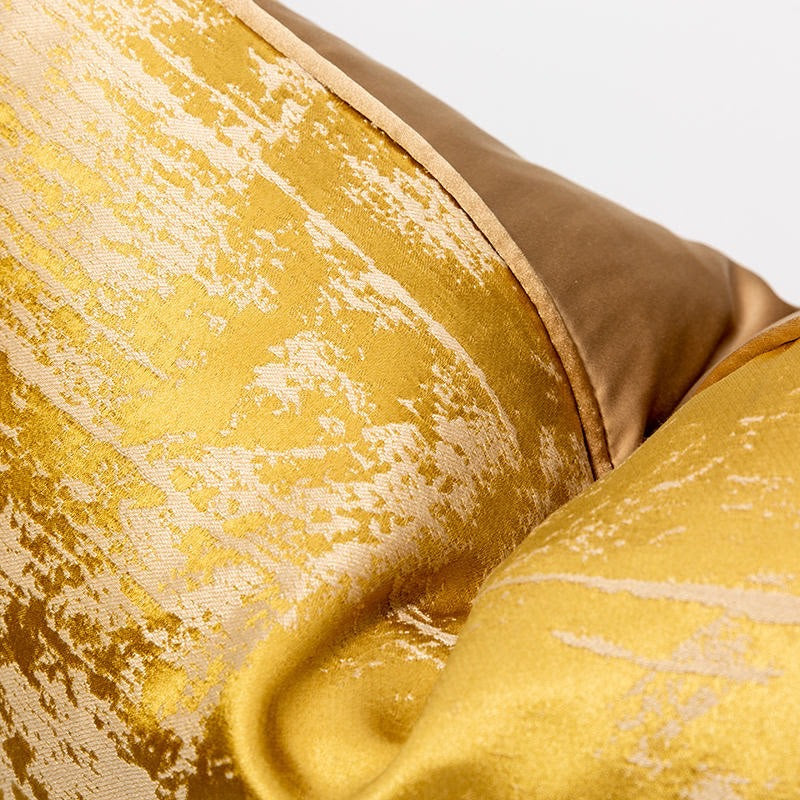 Gold Mottled simple texture modern luxury jacquard cushion cover