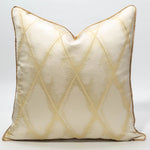Golden Diamond Pillow Luxury Modern Jacquard Cushion Cover