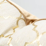 Gold white base luxury jacquard cushion cover