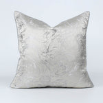 Grey Silver Modern texture lucsury Jacquard Cushion Cover