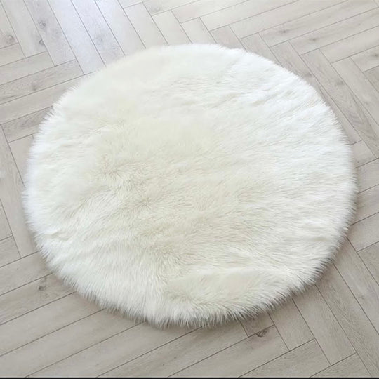 Faux Fur Circular Rug 100 cm